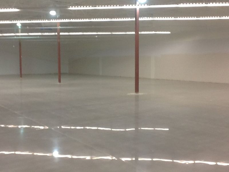 large industrial space with new flooring